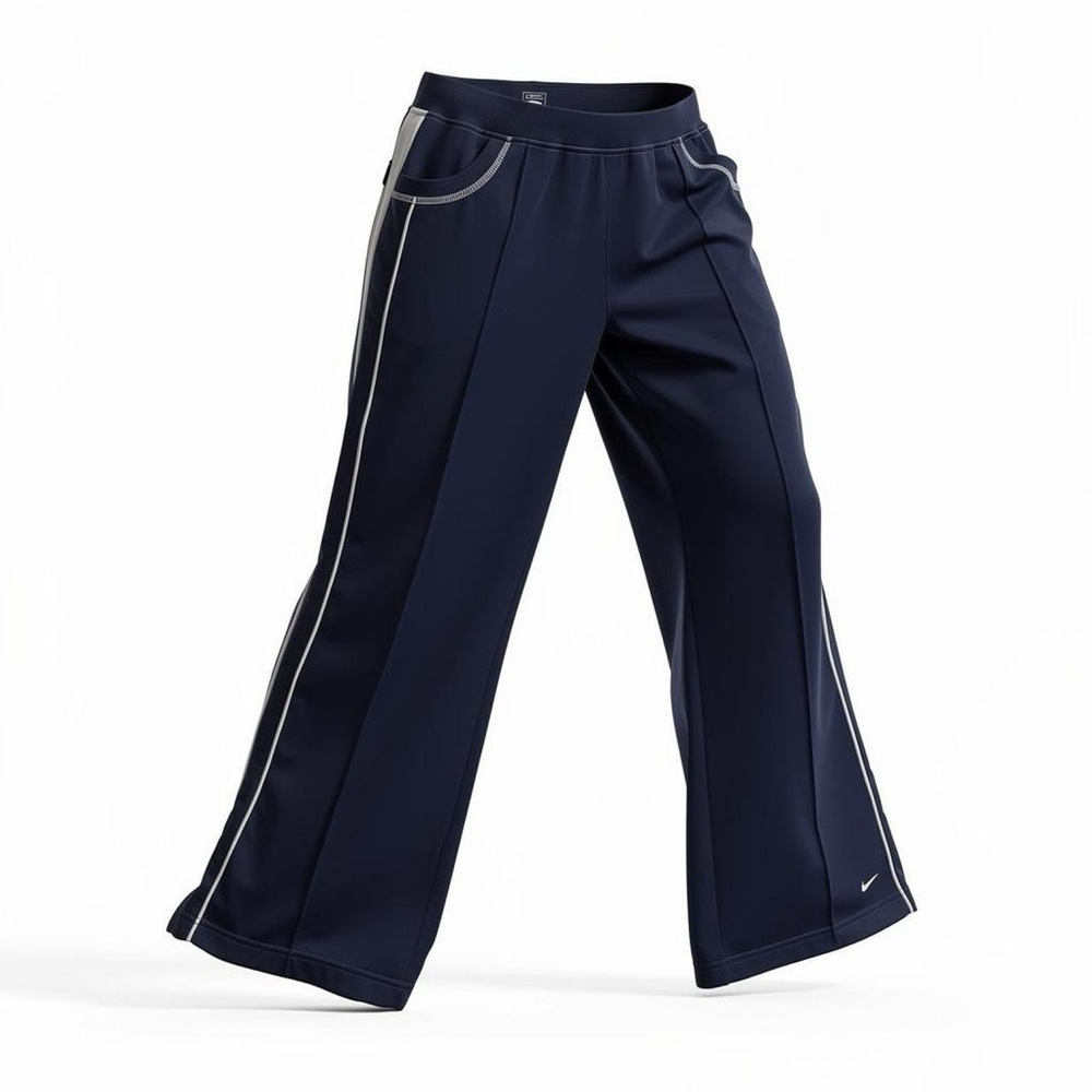 Nike Dark Blue Wide-Leg Trousers